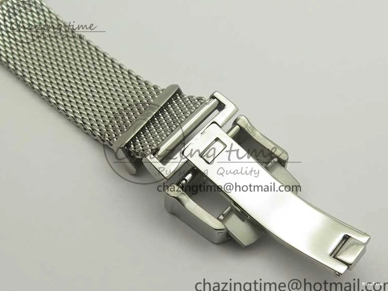 MIROTIME 0111 Breathable Portofino IW356501 SS V3 MK 1:1 Best Edition White Dial Gold Markers On SS Mesh Bracelet MIYOTA 7197